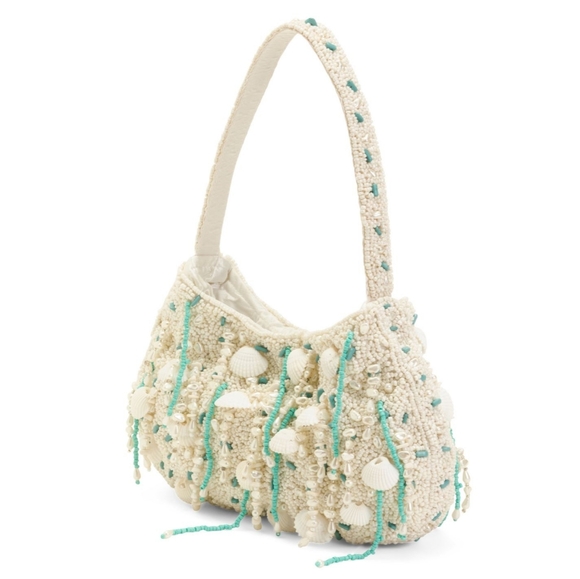 Chic Shell-Embellished Shoulder Handbag - Picture 2 of 4